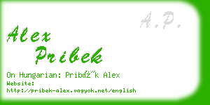 alex pribek business card